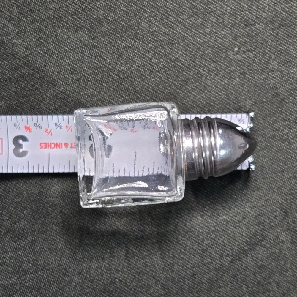 Mini Glass Salt and Pepper‎ Shakers Square Setting 1.5in 12 individual or 6 sets